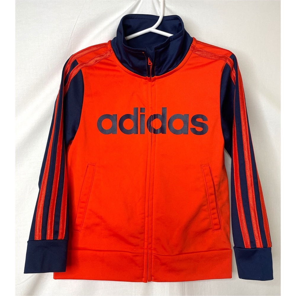 adidas toddler tracksuit in orange and blue size 4T 4 Toddler barely worn